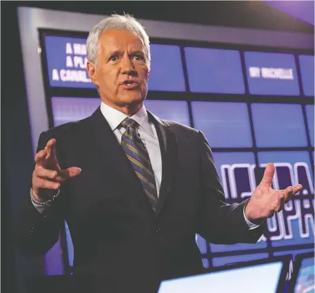  ?? BEN HIDER/GETTY IMAGES FILES ?? While Alex Trebek left Ottawa many years ago, he never forgot his roots and the city was never far from his heart. Trebek died Sunday after a long, public and heroic battle with cancer.