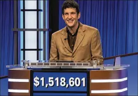  ?? COURTESY JEOPARDY PRODUCTION­S, INC./TNS ?? “Jeopardy!” contestant Matt Amodio.