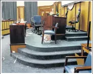  ?? Picture: EUGENE COETZEE ?? DANGEROUS WEAPONS: Jugs and glasses like UGLY MESS: The aftermath of the chaos at the council these were thrown chamber in Military Road