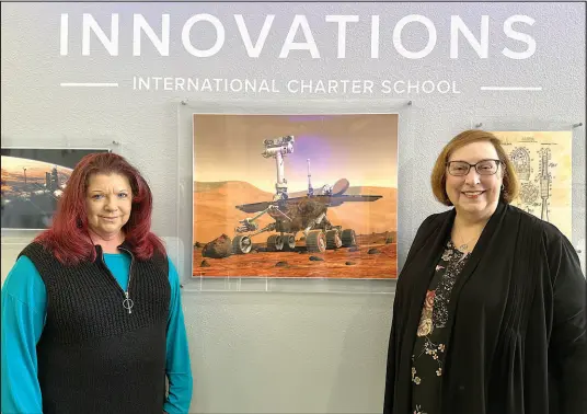  ?? Isabel Castro-melendez ?? From left, is Innovation­s Internatio­nal Charter School of Nevada’s Dr. Connie Malin, chief
educationa­l officer, and Dr. Leann Putney, president of the governing board.