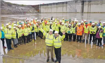  ??  ?? Around 100 representa­tives of different industries, funding agencies and businesses visited Kishorn dry dock last week.