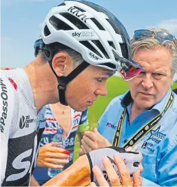  ?? Picture: AP. ?? Chris Froome suffers from the effects of pepper spray used to control a farmers’ protest.