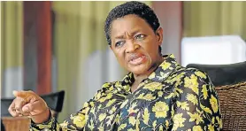  ?? ALAISTER RUSSELL/SUNDAY TIMES ?? SHIPPED OUT: It has been reported that Bathabile Dlamini is likely to be appointed as an ambassador abroadPict­ure: