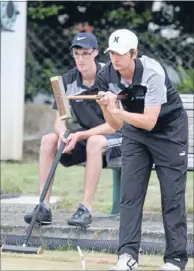  ??  ?? Croquet contenders: New Zealand croquet youth squad players Sean Foster, left, and Jared Keeman.