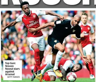  ?? GETTY IMAGES ?? Top Gun: Steven Nzonzi stars against Arsenal