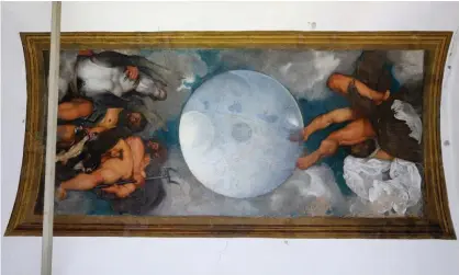  ?? Laboratory. Photograph: Victor Sokolowicz ?? Caravaggio’s Jupiter, Neptune and Pluto mural was commission­ed by Del Monte in 1597 to adorn the ceiling of his small alchemy