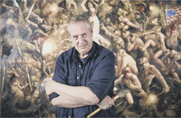  ??  ?? 0 Artist Peter Howson will display his new show, entitled Prophesy, consisting of 50 pieces, portraying the world as it is now, and as it could be in the future.