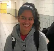  ?? KEV HUNTER — DIGITAL FIRST MEDIA ?? PW’s Taylor O’Brien is all smiles after scoring 31 points Saturday night in the finals of the Pennridge Memorial Classic.