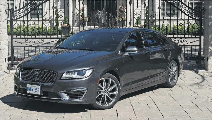  ?? CHRIS BALCERAK/DRIVING ?? The 2017 Lincoln MKZ Reserve AWD 3.0T offers a powerful engine unique to Lincoln and a lot of other sweet upgrades, but the price point is daunting.