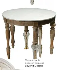  ??  ?? Circular table, price on request, Beyond Design