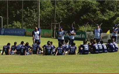  ?? Saulo Ohara ?? Jogadores dizem estar preparados para "clima de guerra" na partida contra o Juventude em Caxias do Sul, onde Tubarão tem bom retrospect­o