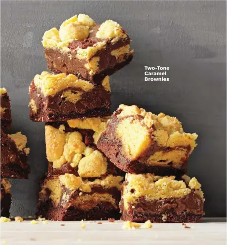  ??  ?? Two-tone Caramel Brownies