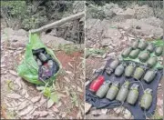  ?? ANI ?? In a joint operation of Army and police recovered 19 grenades in the general area of Phagla, Pooch district on Sunday.