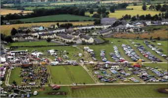  ??  ?? A bird’s eye view of the vintage rally and family day in Castletown­roche.