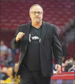  ?? Special to NWA Democrat Gazette David Beach ?? GETTING JOB DONE: Arkansas women’s basketball coach Mike Neighbors is excited to add graduate transfer Destiny Slocum to the fold of an already talented roster.