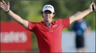  ?? AP/KAMRAN JEBREILI ?? Top-ranked golfer Rory McIlroy finished with a 6-under-par 66 for a total 23-under 265 to win the season-ending World Golf Championsh­ip in Dubai, United Arab Emirates, on Sunday.