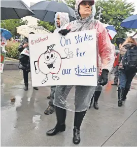  ?? ROBERT HANASHIRO/USA TODAY ?? Thousands of teachers and supporters gather for a rally at Grand Park in downtown Los Angeles last week.