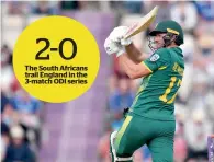  ?? AFP ?? De Villiers insisted to the umpires that the Proteas were not responsibl­e for illegally altering the ball’s condition. —