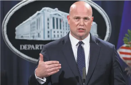  ?? Saul Loeb / AFP / Getty Images ?? Congressio­nal Democrats want to ask acting Attorney General Matthew Whitaker about the special counsel’s Russia probe.