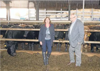  ?? Picture: Ed Robertson. ?? Moredun Research Institute chief executive Professor Julie Fitzpatric­k and Prof Wayne Powell, principal and chief executive of Scotland’s Rural College, will work together.