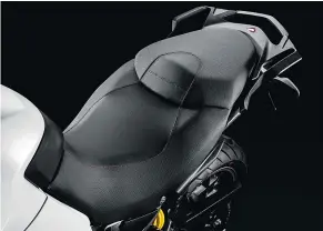  ?? — DUCATI ?? Like all Ducatis the seat is firm, but there’s plenty of room.