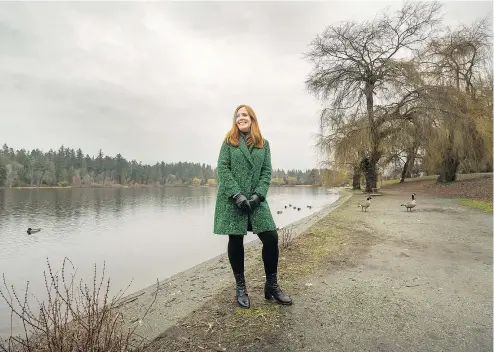  ?? ARLEN REDEKOP/PNG ?? Tiina Mack, the Vancouver park board’s manager of park developmen­t, at Stanley Park’s Lost Lagoon, says the board is in regular contact with Metro Vancouver staff on the progress of a new water supply tunnel.