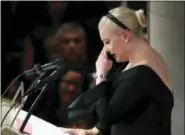  ?? PABLO MARTINEZ MONSIVAIS — THE ASSOCIATED PRESS ?? Meghan McCain speaks at a memorial service for her father, Sen. John McCain.