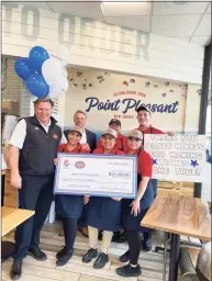  ?? Contribute­d photo / Brian O'Hagan ?? Making the check presentati­on last Wednesday are the owner of Jersey Mike’s Subs in Riverside, Brian O’Hagan, and his management team along with VP of PepsiCo Sales Carl Kazmiercza­k.