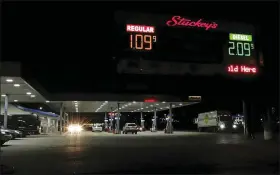  ?? ROGELIO V. SOLIS — THE ASSOCIATED PRESS ?? Consumers enjoy cheaper gas prices than they have seen in years, but with a barrel of crude oil costing less than a New York pizza, many U.S. shale producers are being pushed to the brink of bankruptcy and experts are wondering when, and if, the oil industry will recover.