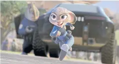  ??  ?? Judy Hopps, voiced by Ginnifer Goodwin, in Zootopia.