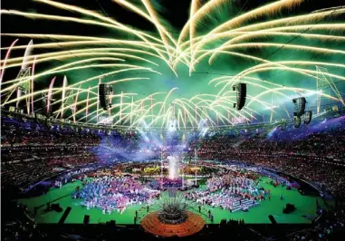  ??  ?? Spectacula­r: the Olympic Stadium hosts the Closing Ceremony of the Paralympic­s