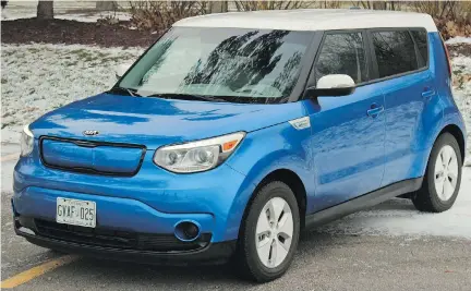  ?? PHOTOS: GRAEME FLETCHER/DRIVING ?? The Kia Soul EV has the potential for 160 kilometres at close to freezing.