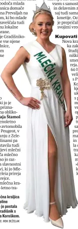  ?? FOTOGRAFIJ­E: ROK DEŽELAK ?? Nova mlečna kraljica Zelene Doline Slovenije je postala Alenka Gradišnik s Prevalj na Koroškem.