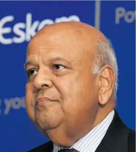  ?? Picture: Moneyweb ?? STRATEGIST. Public Enterprise­s Minister Pravin Gordhan met with the board of Eskom yesterday to find solutions to South Africa’s power crisis,Reuters reports.