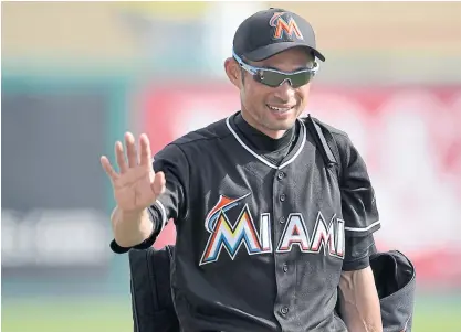  ??  ?? Ichiro Suzuki of the Miami Marlins.