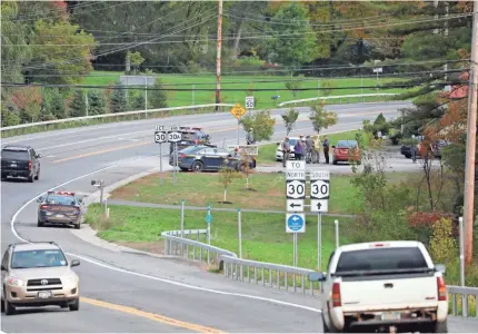  ?? RICKY FLORES/USA TODAY NETWORK ?? Saturday night’s crash occurred at Route 30 and Route 30A in Schoharie, N.Y. It was the worst in the USA in nine years. Authoritie­s are investigat­ing the accident as a criminal case.