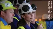  ??  ?? STRONG SET-UP: The Duchess of Cambridge with works manager Carl Banfield at the Tata Steel facility in Port Talbot, Wales, in February 2020
