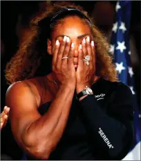  ?? Serena Williams after her US Open Final defeat. ??