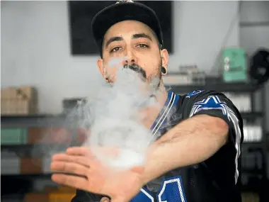  ?? PHOTO: ROSA WOODS/STUFF ?? Sam Nouri says the Vape Shop he manages only sells imported juices manufactur­ed in laboratori­es that meet internatio­nal standards. It is a choice the store voluntaril­y makes because there are no rules in New Zealand around who makes the juices, and...