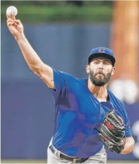  ?? | LENNY IGNELZI/ AP ?? Cubs righty Jake Arrieta allowed no runs and two hits in eight innings.