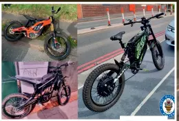  ?? ?? £20k worth of electric bikes were seized