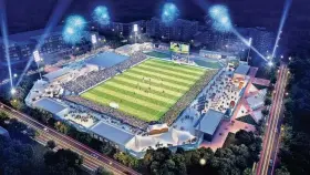  ?? PROVIDED ?? The vision for a new soccer/multi-use stadium is shown in this 2019 rendering.