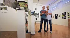  ?? RP-FOTO: MARKUS VAN OFFERN ?? Jo Pellenz und Reimund Sluyterman freuen sich auf die Kunstmesse im PAN, die am kommenden Freitag eröffnet wird.