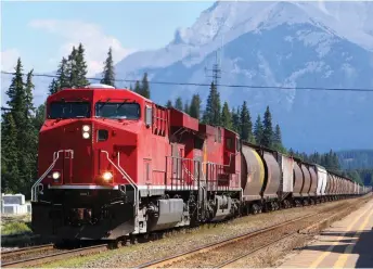  ?? Photo: RAC ?? Despite moving nearly 70 per cent of intercity freight each year, our railways produce just one per cent of Canada’s greenhouse gas emissions—making rail one of our country’s greenest transporta­tion options. Freight railways can move a ton of goods...