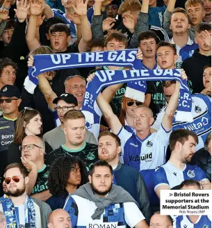  ?? Rob Noyes/JMP ?? Bristol Rovers supporters at the Memorial Stadium