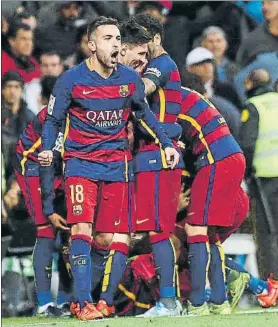  ?? FOTO: PEP MORATA ?? En la Liga 2015-2016, el Barça ganó en el Santiago Bernabéu por goleada