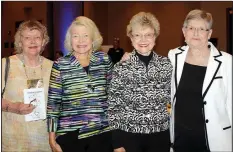  ?? NWA Democrat-Gazette/CARIN SCHOPPMEYE­R ?? Ann Myers (from left), Janet Hendren, Sherry Harris and Sarah Redfield attend the Corporate Luncheon.