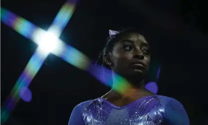  ??  ?? Simone Biles is one of the most dominant athletes of her era. Photograph: Lionel Bonaventur­e/AFP via Getty Images