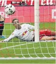  ?? FOTO: AP ?? Yussuf Poulsen erzielte in der 93. Minute das Tor des Tages.