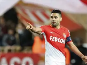  ?? (Photos AFP) ?? Jovetic - Falcao, le duo gagnant pour l’ASM.